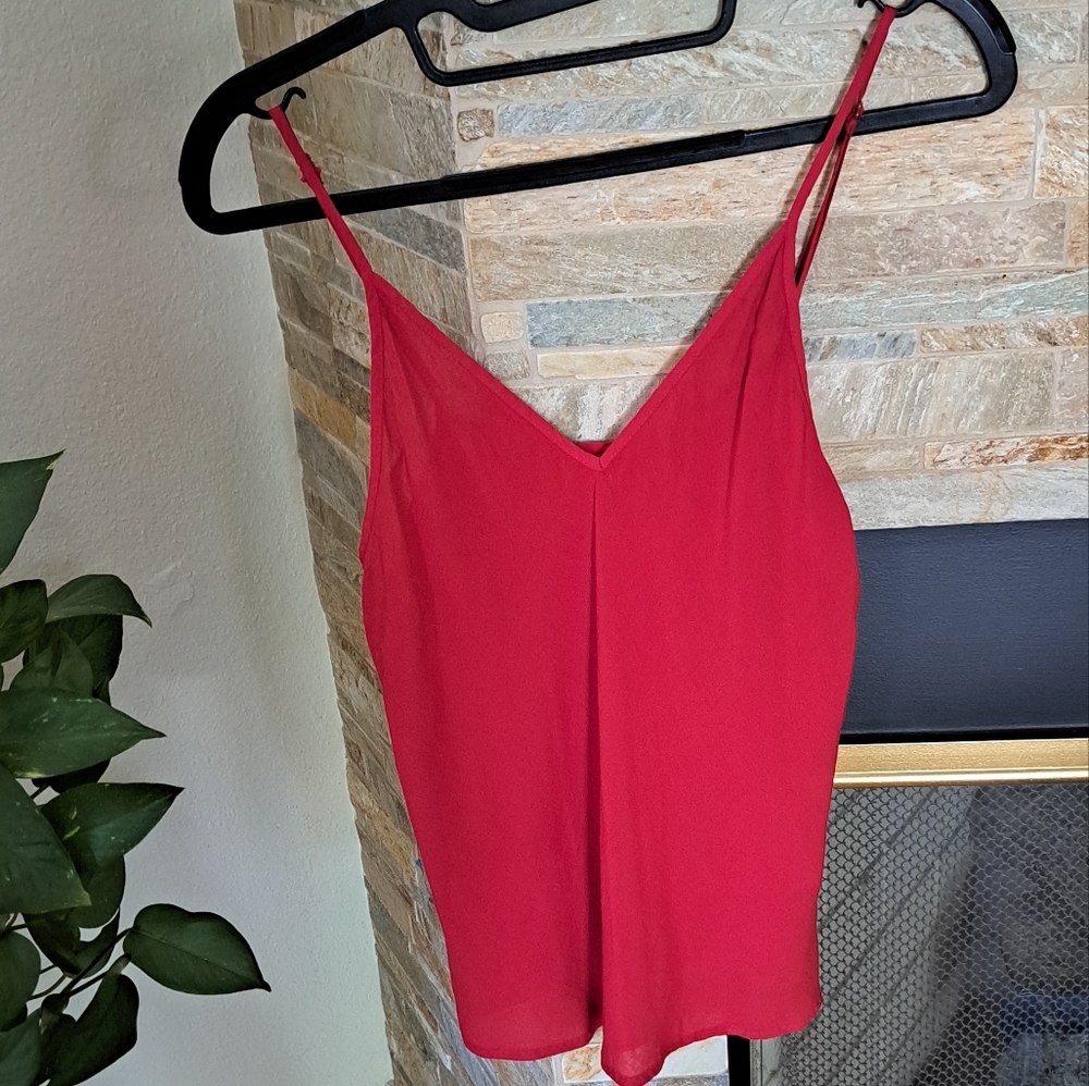 Ba&Sh Women Cami Tank Top Red Size Small
